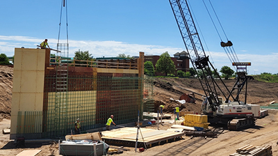 Photo: Bridege construction on Hwy 169 project.